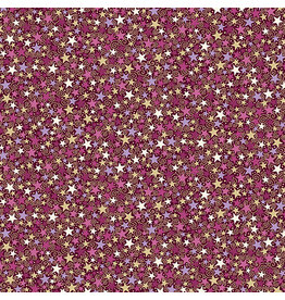 Makower UK Luna - Star Red coupon (± 55 x 110 cm)