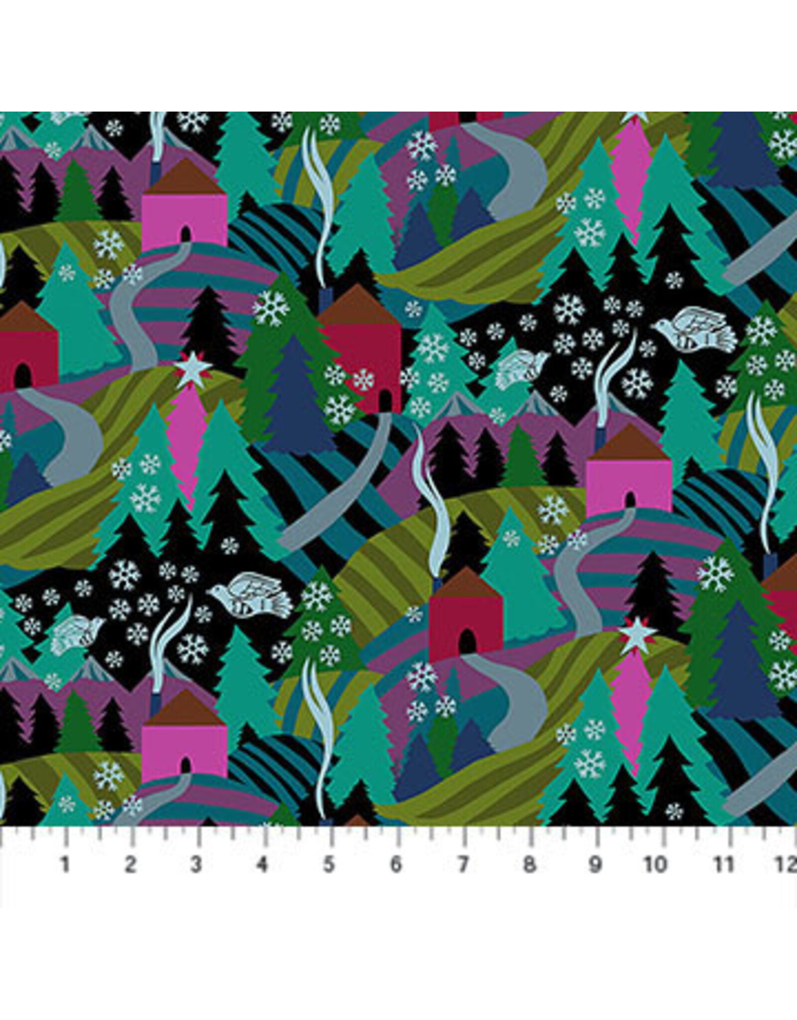 Anna Maria Textiles Anna Maria Textiles - Cozy Christmas - Flurry Midnight - AMT161-99L