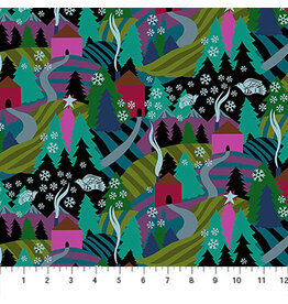 Anna Maria Textiles Cozy Christmas - Flurry Midnight