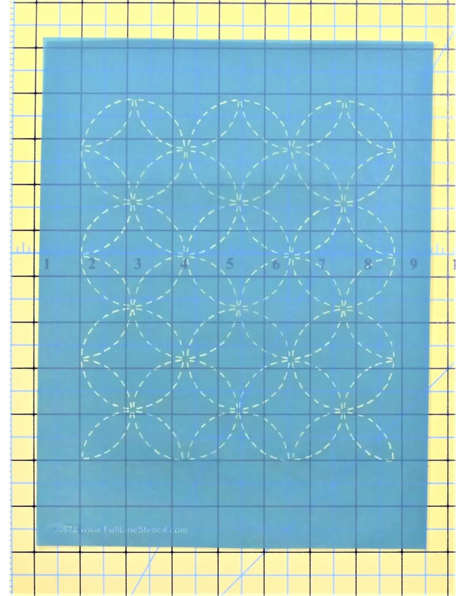 Hancy Creations - Full Line Stencil - Sashiko Stitch Wineglasses - 30678