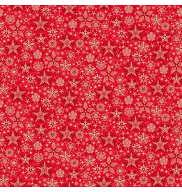 Makower UK Good Tidings - Frosty Red coupon (± 47 x 110 cm)