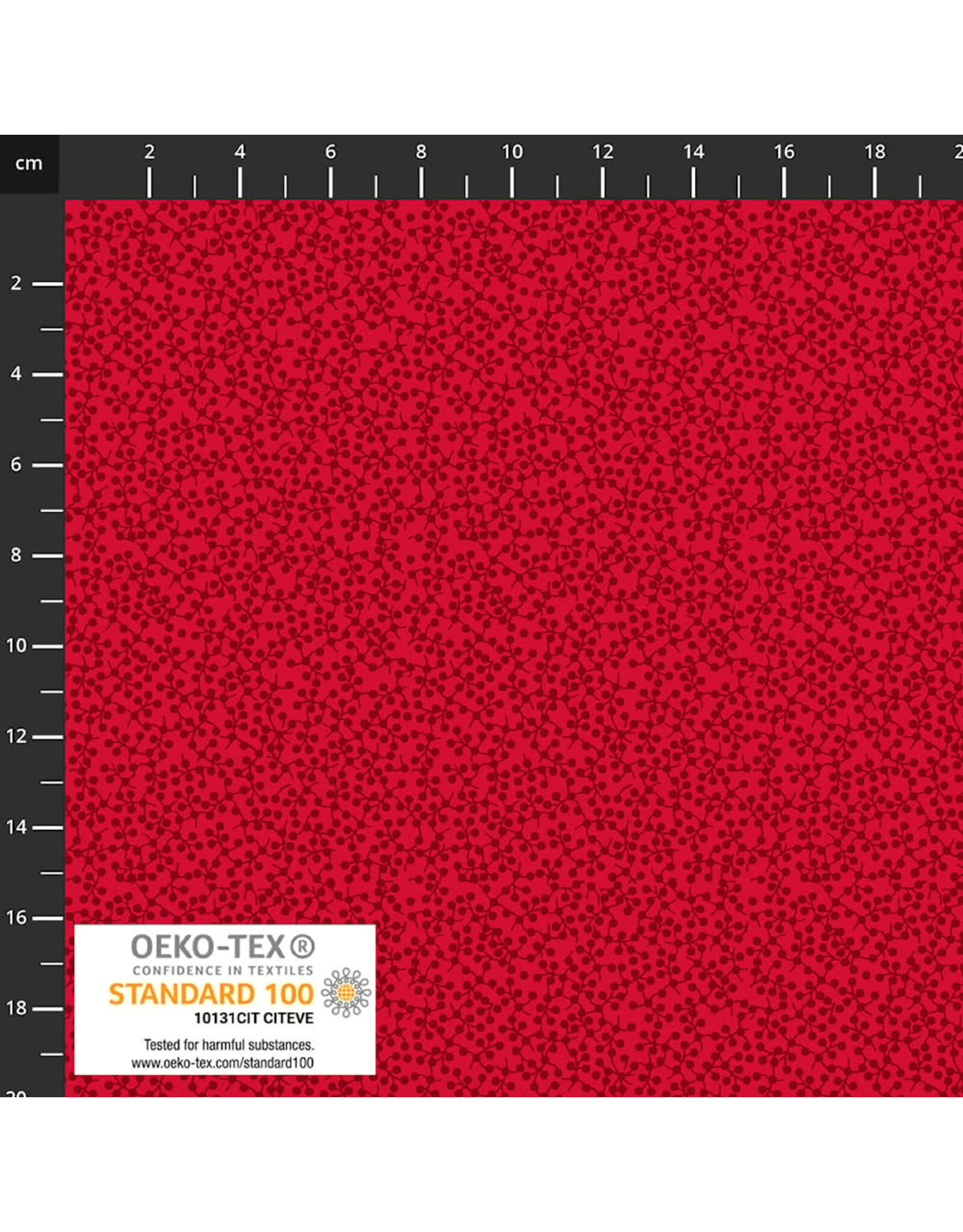 Stof Fabrics Basic Red - Vines coupon (± 68 x 110 cm)