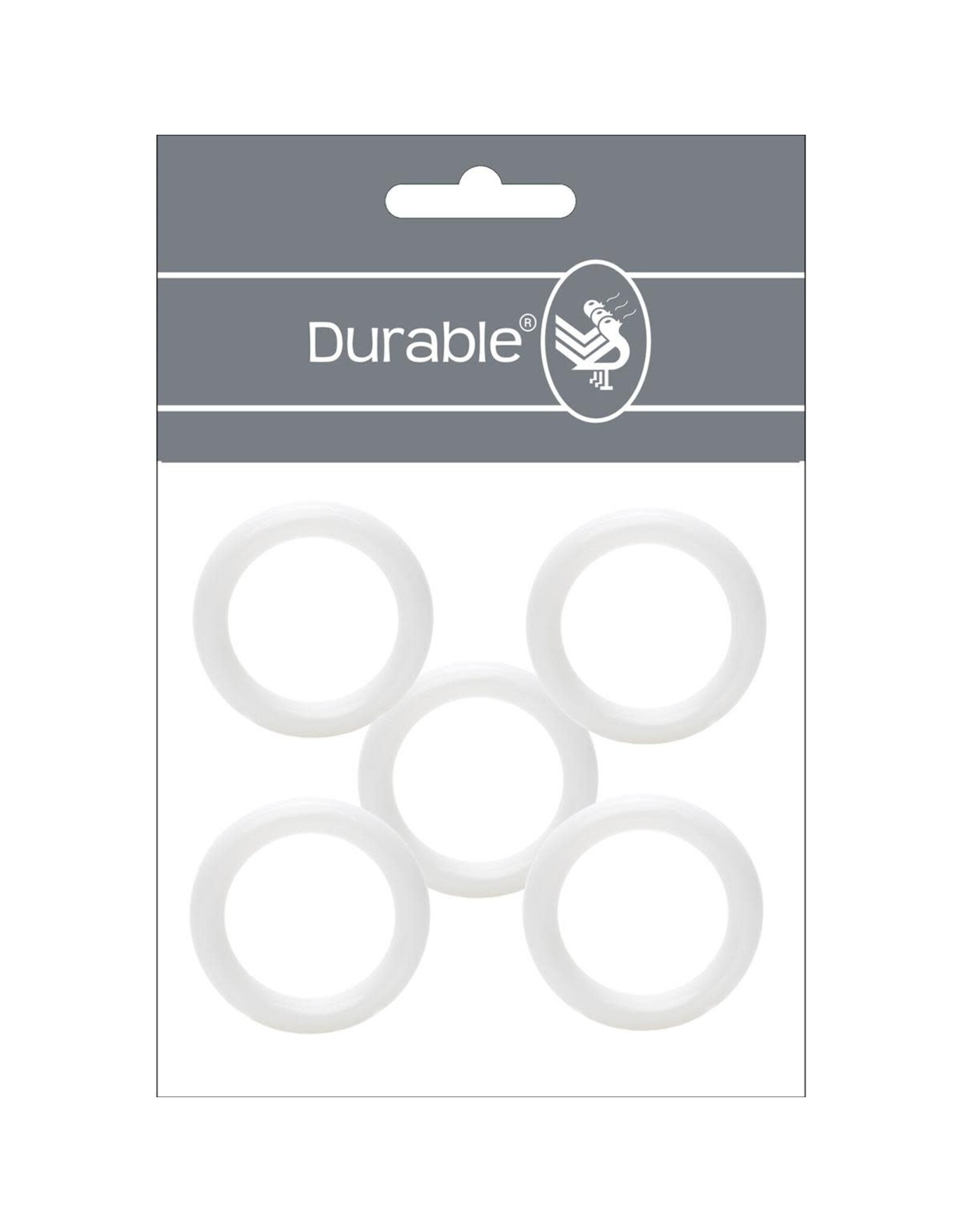 Durable Durable - Plastic Ringetjes - wit - 40 mm