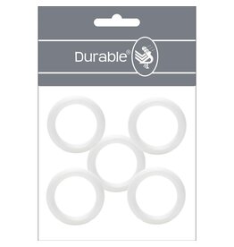 Durable Plastic Ringetjes - wit - 40 mm