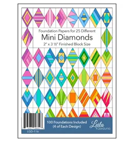 Leila Gardunia Mini Scrappy Diamonds  - Foundation Paper-Piecing Pad