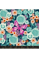Ruby Star Society Backyard - Butterfly Garden Teal coupon (± 43 x 110 cm)
