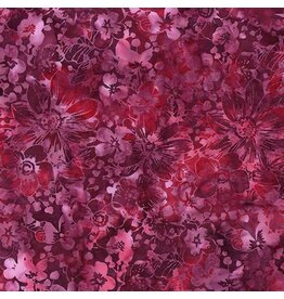 Hoffman Bali Handpaints - Packed Foral Magenta