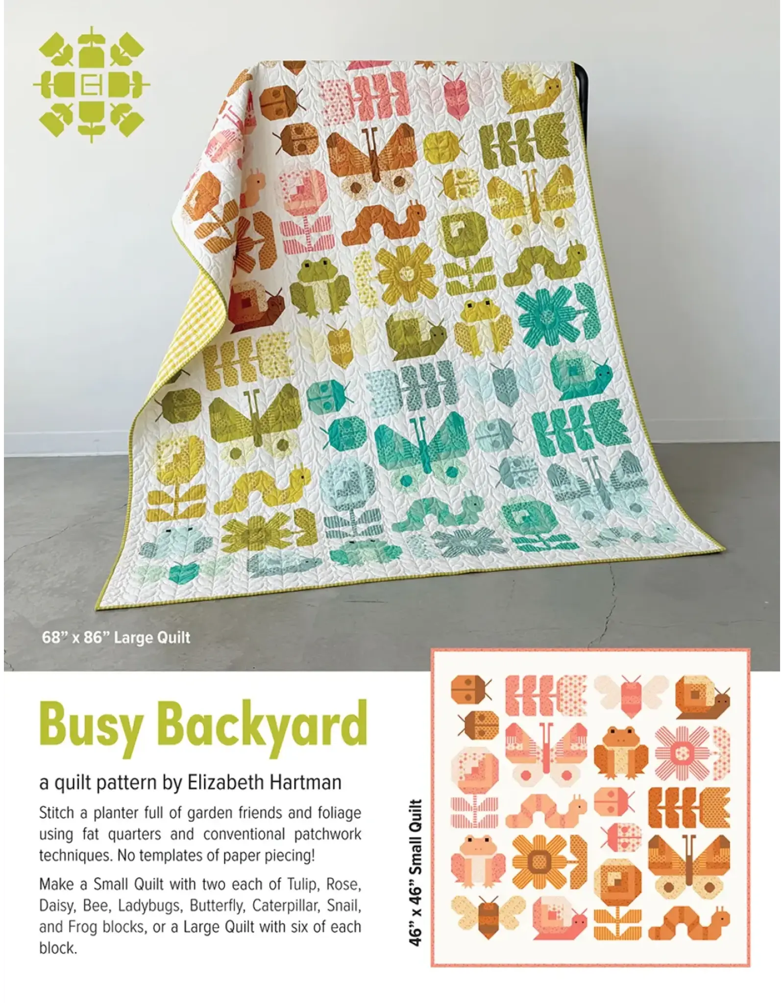 Elizabeth Hartman Elizabeth Hartman - Busy Backyard - patroon voor quilt - EH-089