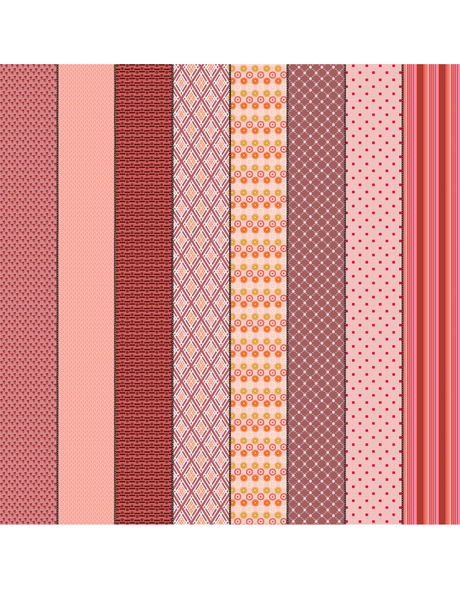 Moda Gathered Lollies - Hazel - Six