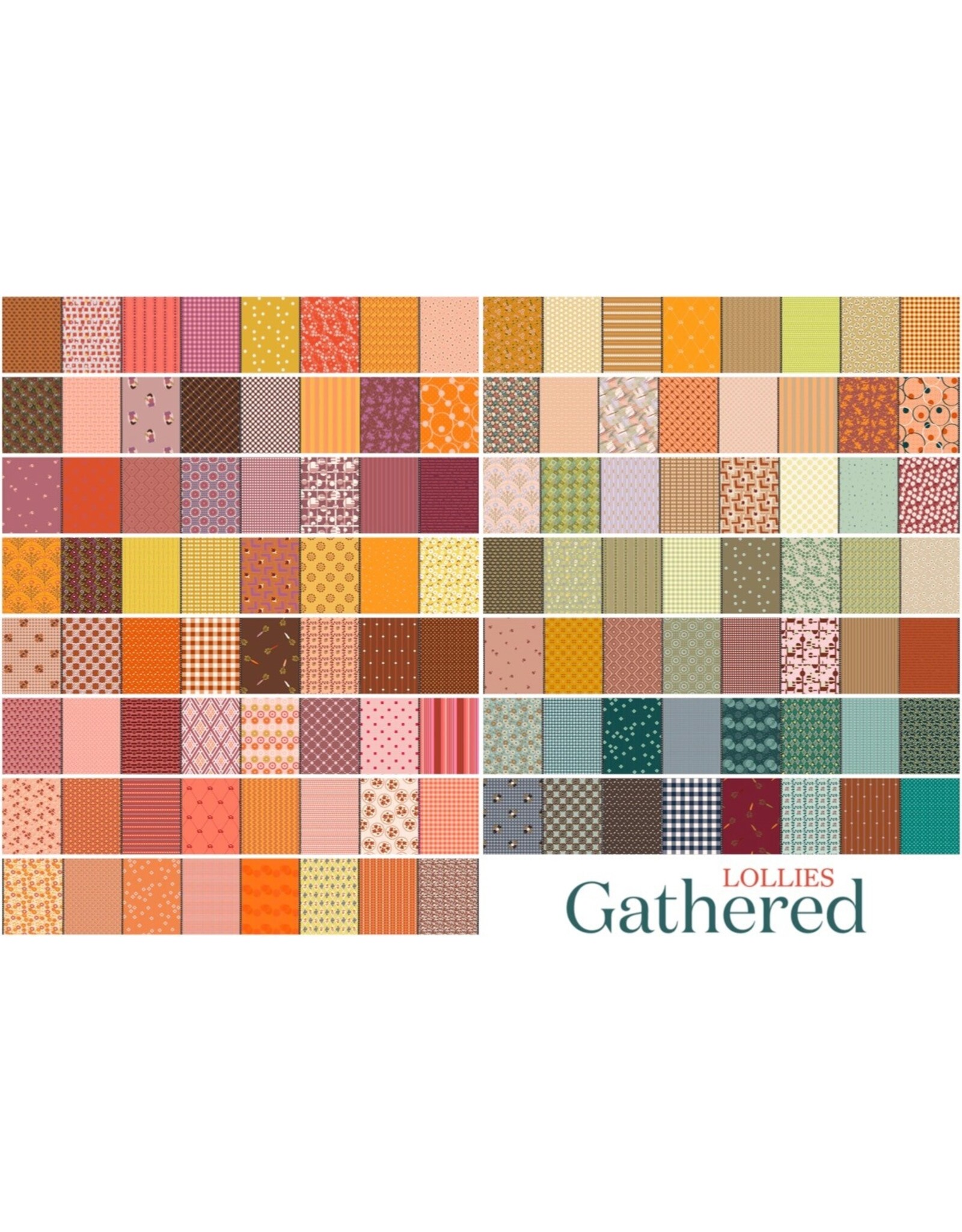 Moda Moda Fabrics - Jen Kingwell - Gathered - Lollies - Half Meter Bundle