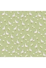Makower UK Little Ones - Ducks Green coupon (± 43 x 110 cm)