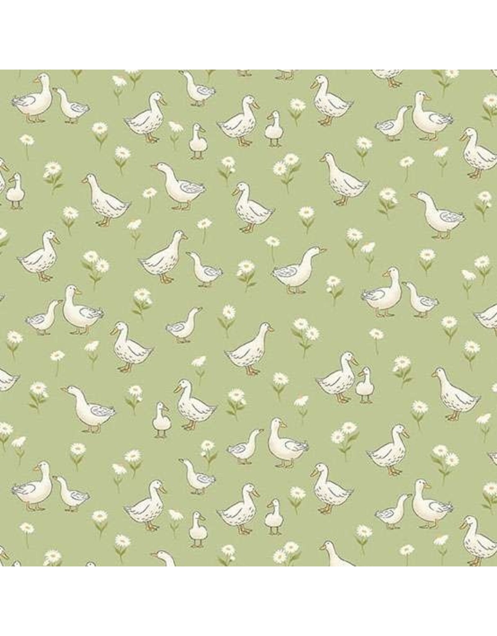 Makower UK Little Ones - Ducks Green coupon (± 43 x 110 cm)