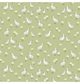 Makower UK Little Ones - Ducks Green coupon (± 43 x 110 cm)