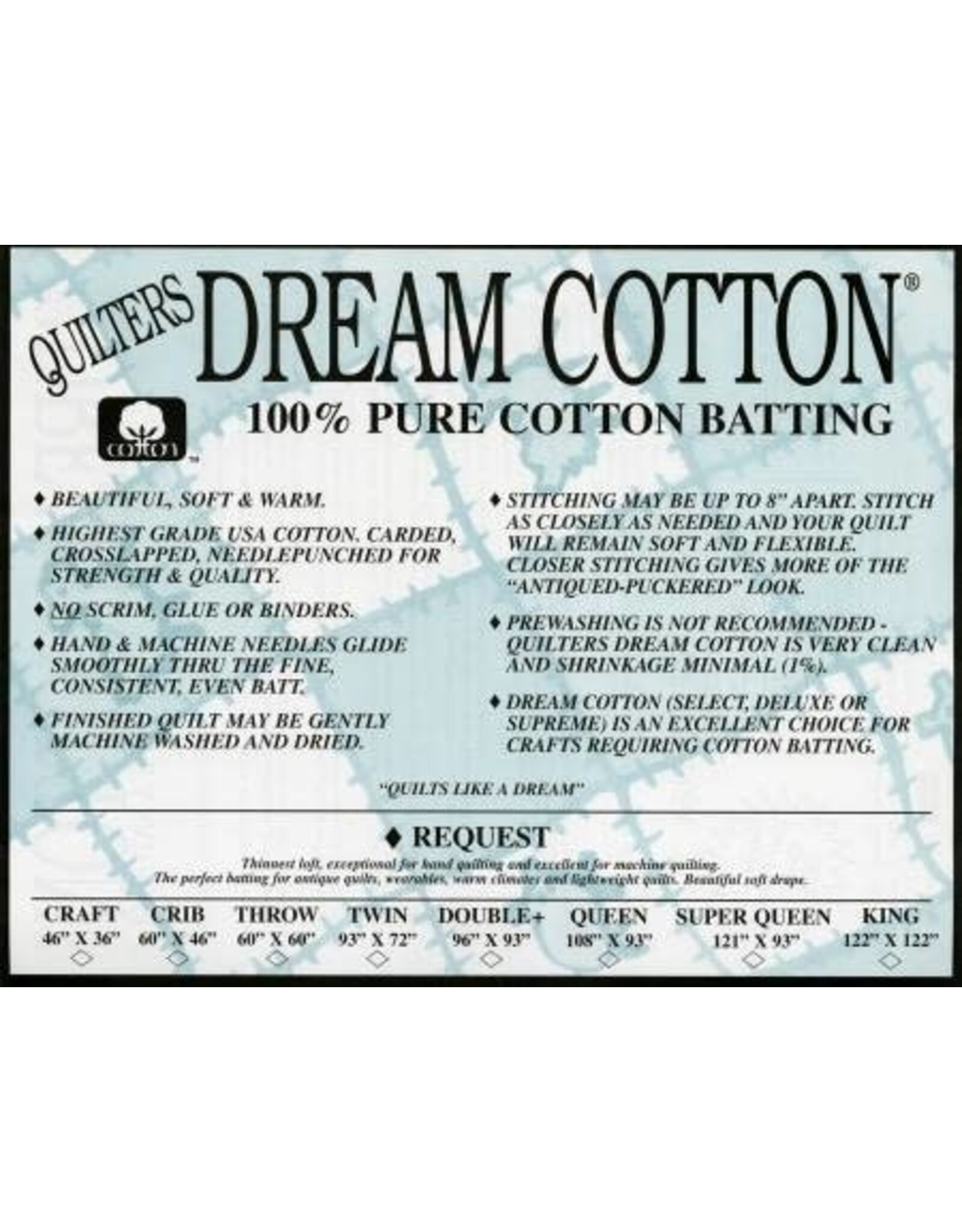 Quilters Dream Quilters Dream Cotton NATUREL - Request - 154 cm breed coupon (± 69 x 154 cm)