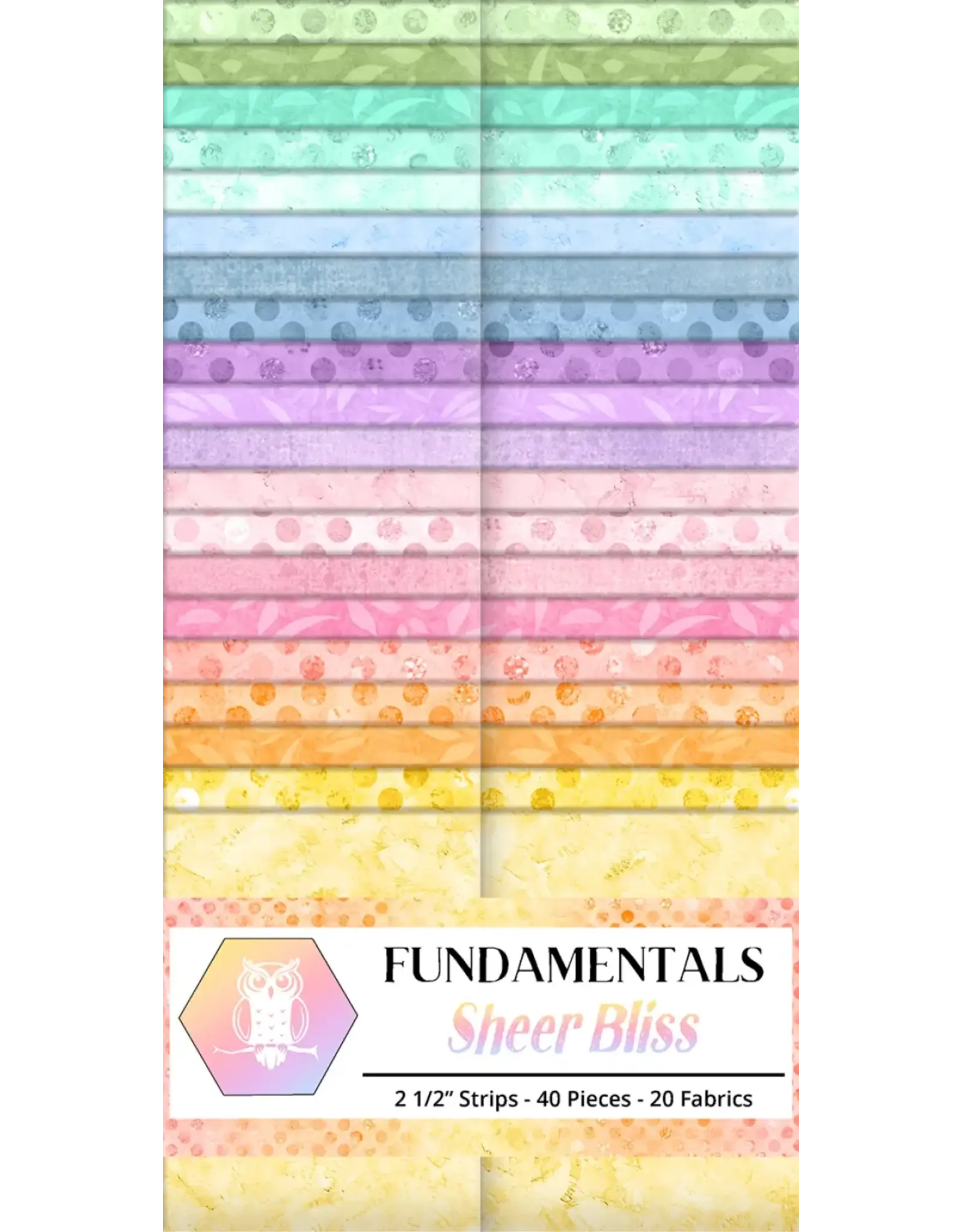 Lumin Fabrics White Owl Textiles - Fundamentals - Sheer Bliss - 2,5 inch Strip Pack