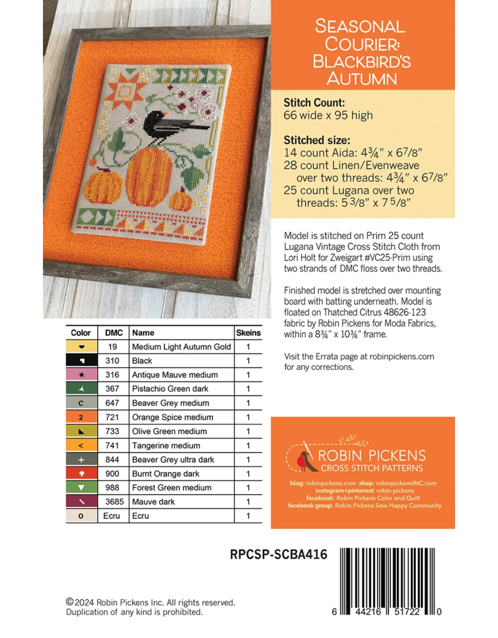 Robin Pickens - Seasonal Courier -  Blackbird's Autumn