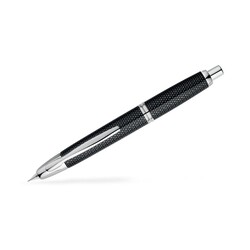 PILOT Capless Rhodié - Graphite Noir - Plume Moyenne - En Coffret