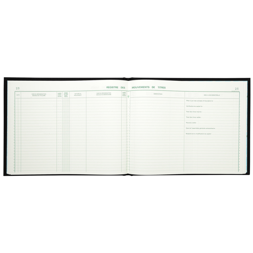 EXACOMPTA Reg. 24/32 Mouvements De Titres 100P.