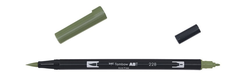 TOMBOW ABT Dual Brush Pen, Vert Gris