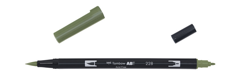 TOMBOW TOMBOW FEUTRE DOUBLE POINTE-VERT GRIS-228