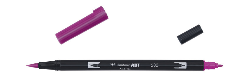 TOMBOW ABT Dual Brush Pen, Magenta Foncé