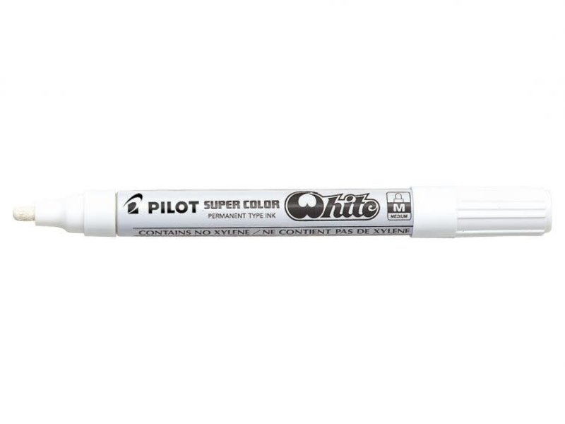 PILOT Super Color - Marqueur - Blanc - Pointe Moyenne