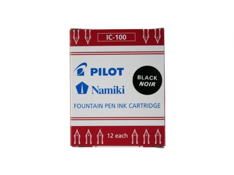 PILOT Ic-100 Boîte De 12 Cartouches - Noir