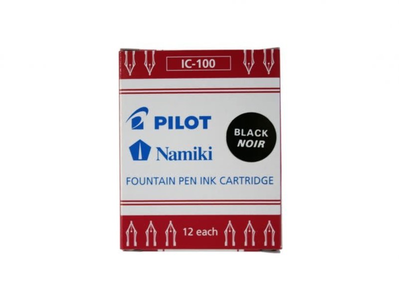 PILOT IC-100 BOÎTE DE 12 CARTOUCHES - NOIR