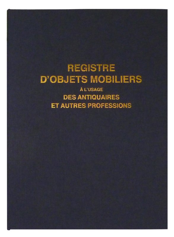 ELVE Registre D'Objets Mobiliers Antiquaires Et Brocanteurs 32X25 104 P.