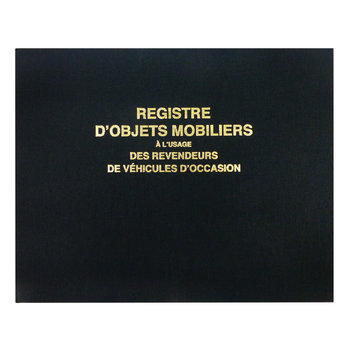 ELVE Reg. D'Objets Mobiliers A L'Usage Des Revendeurs De Vehicules D'Occasion