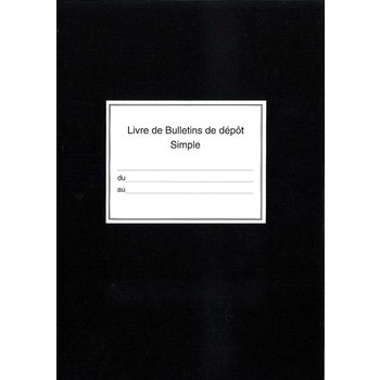 ELVE Registre Bulletins De Depot Simple 310X210 252 P. Noir