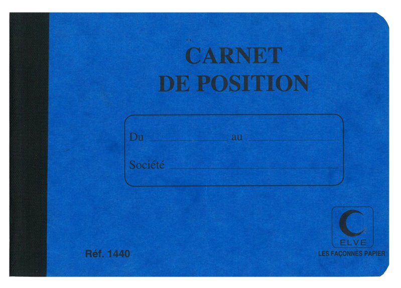 ELVE CARNET DE POSITION 114X156 80P