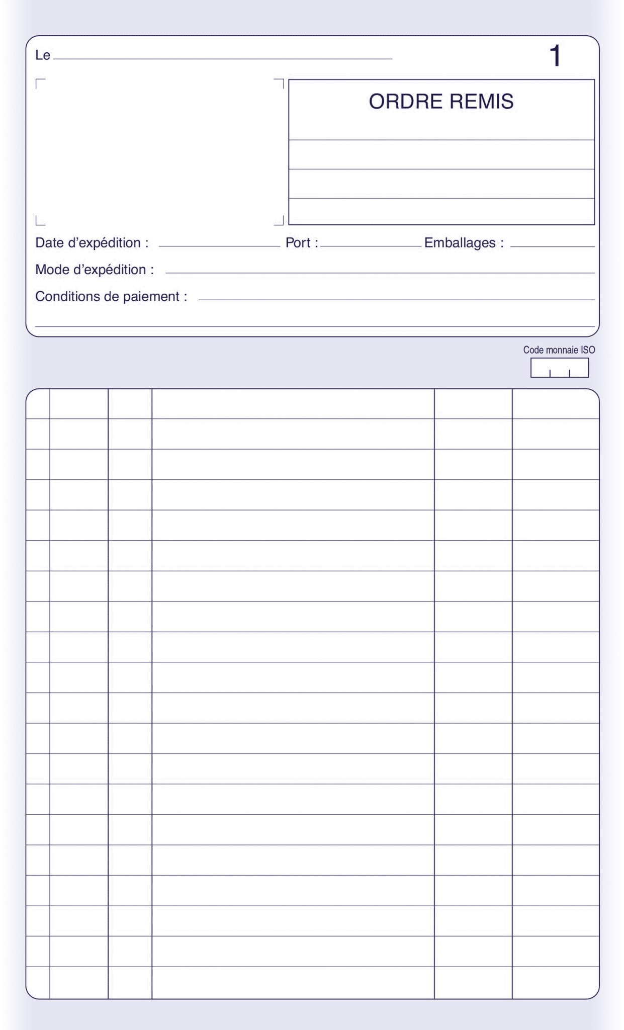 ELVE Carnet 'Ordres' 210X140 50/2+0