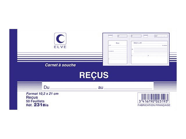 ELVE C.Souche Recus Sans Tva 105X210 50 Fets