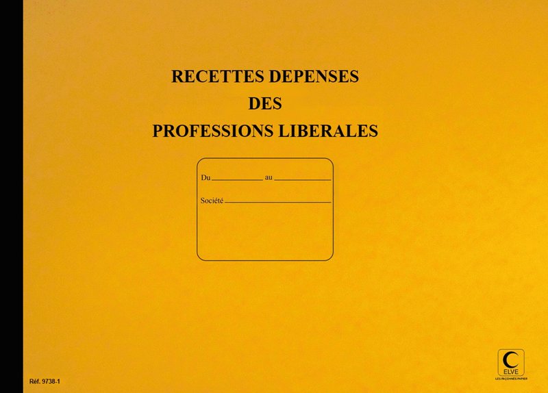 ELVE Piqure Journal Recettes-Depenses Professions Liberales 270X370 80P