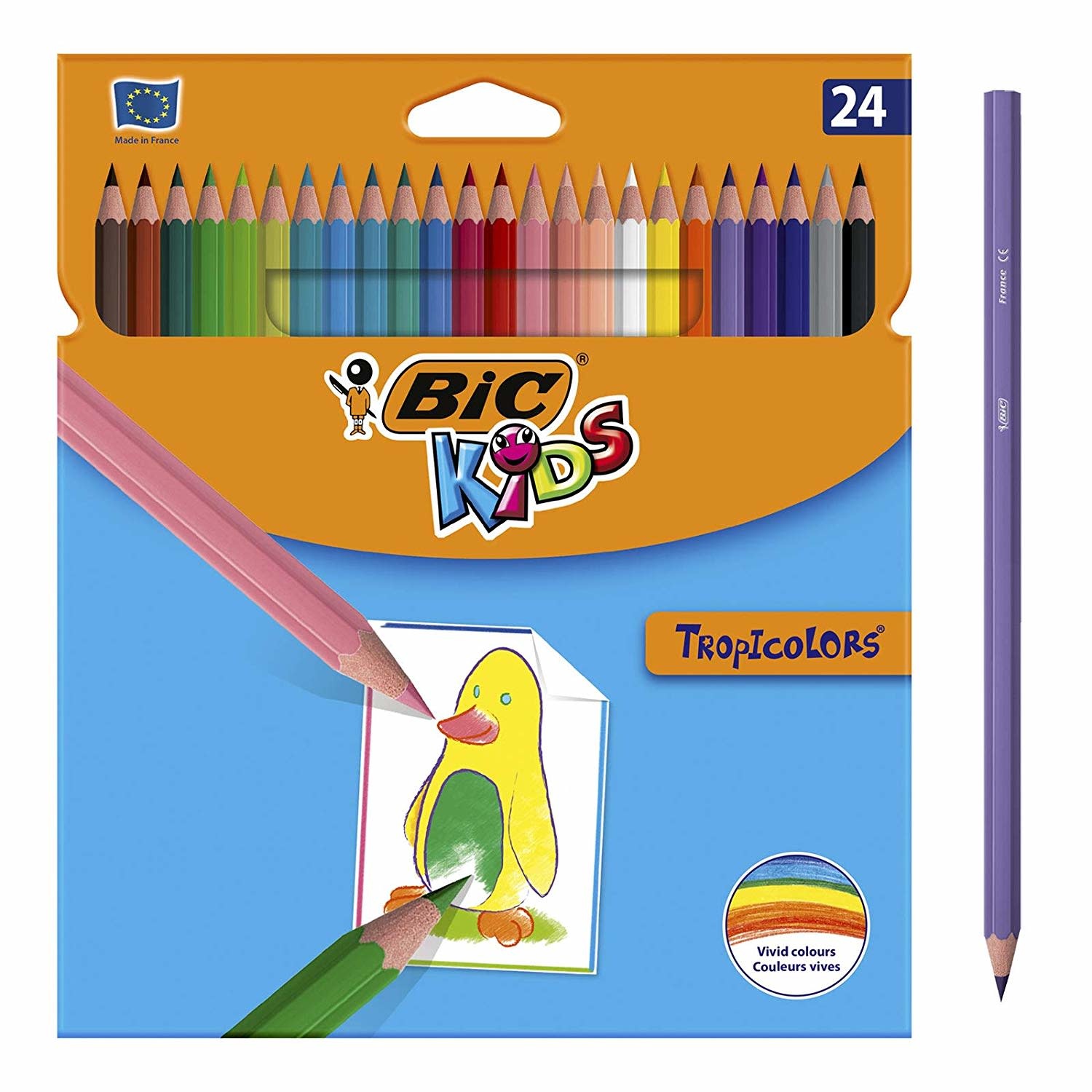 BIC Kids Boîte de Coloriage, 60 Crayons de Coule…