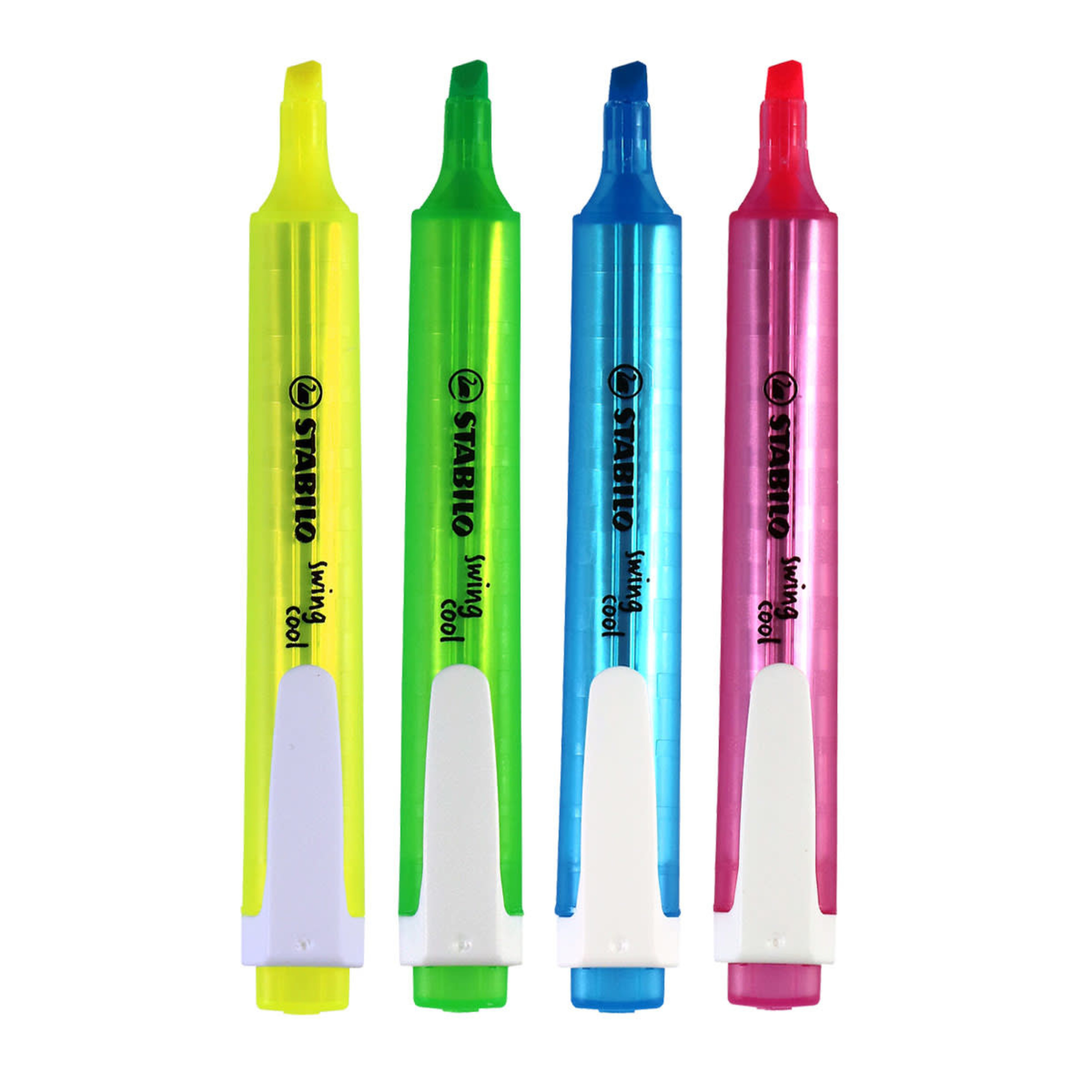 Surligneurs STABILO Flash - Lot De 4 - Fluos Assortis - Pointe Fine Biseautée