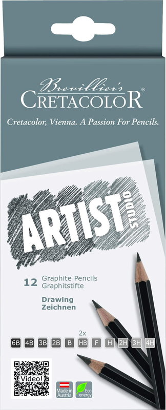 CRETACOLOR CRETACOLOR Studio Artist 12 Crayons graphite