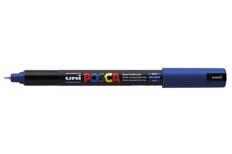 UNI-BALL Posca Marqueur pointe calibrée extra-fine PC1MR Bleu Foncé