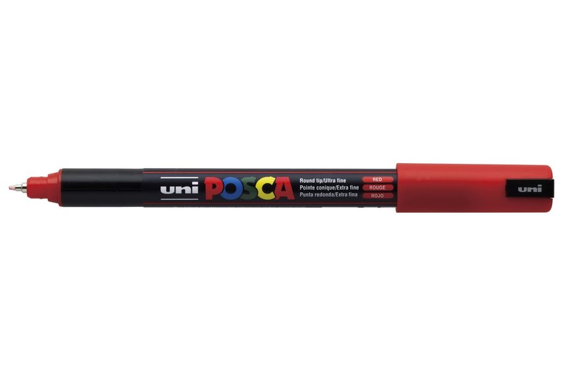 UNI-BALL Posca Marqueur pointe calibrée extra-fine PC1MR Rouge