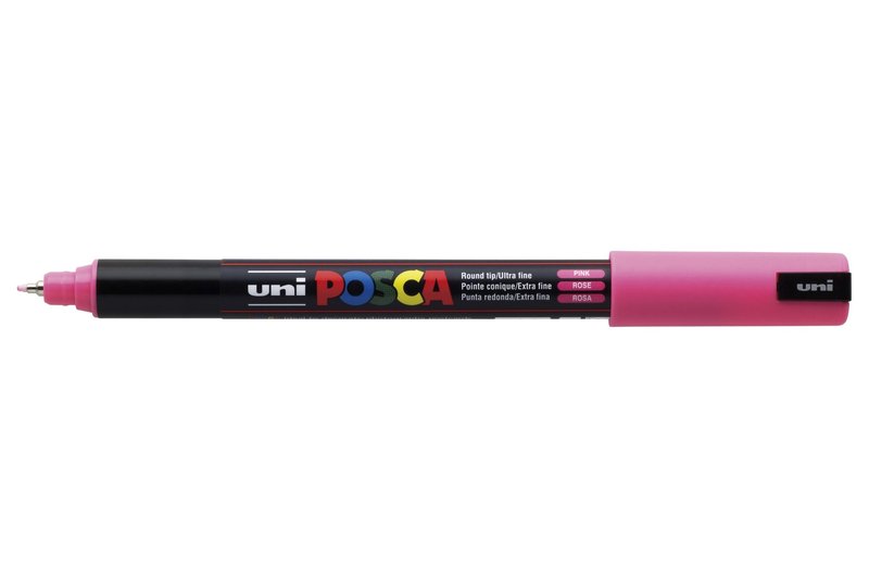 UNI-BALL POSCA MARQUEUR PC-1MR Pointe extra-fine Rose