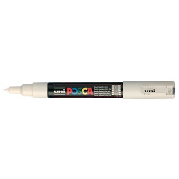 UNI-BALL Marqueur Posca Pointe Conique Extra Fine PC1MC Blanc