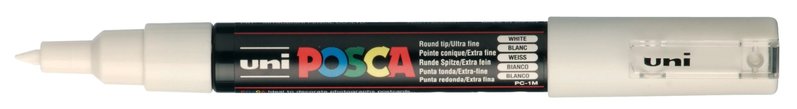 UNI-BALL Posca Marqueur pointe conique extra-fine PC1MC Blanc