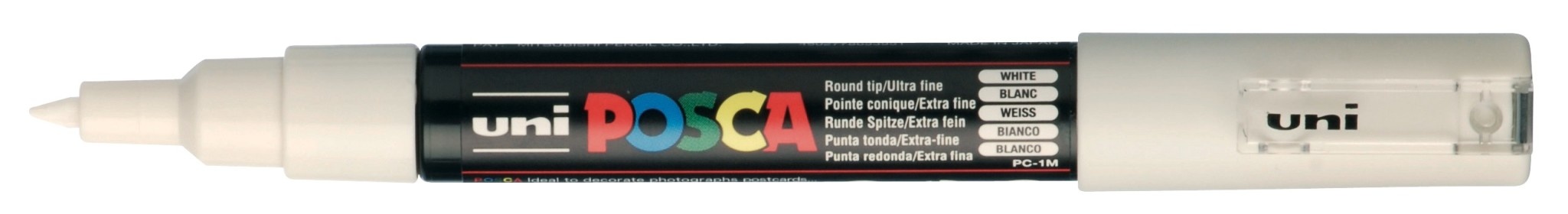 UNI-BALL Marqueur Posca Pointe Conique Extra Fine PC1MC Blanc