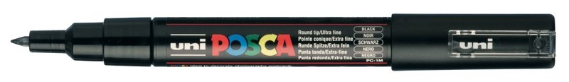 UNI-BALL Marqueur Posca Pointe Conique Extra Fine PC1MC Noir