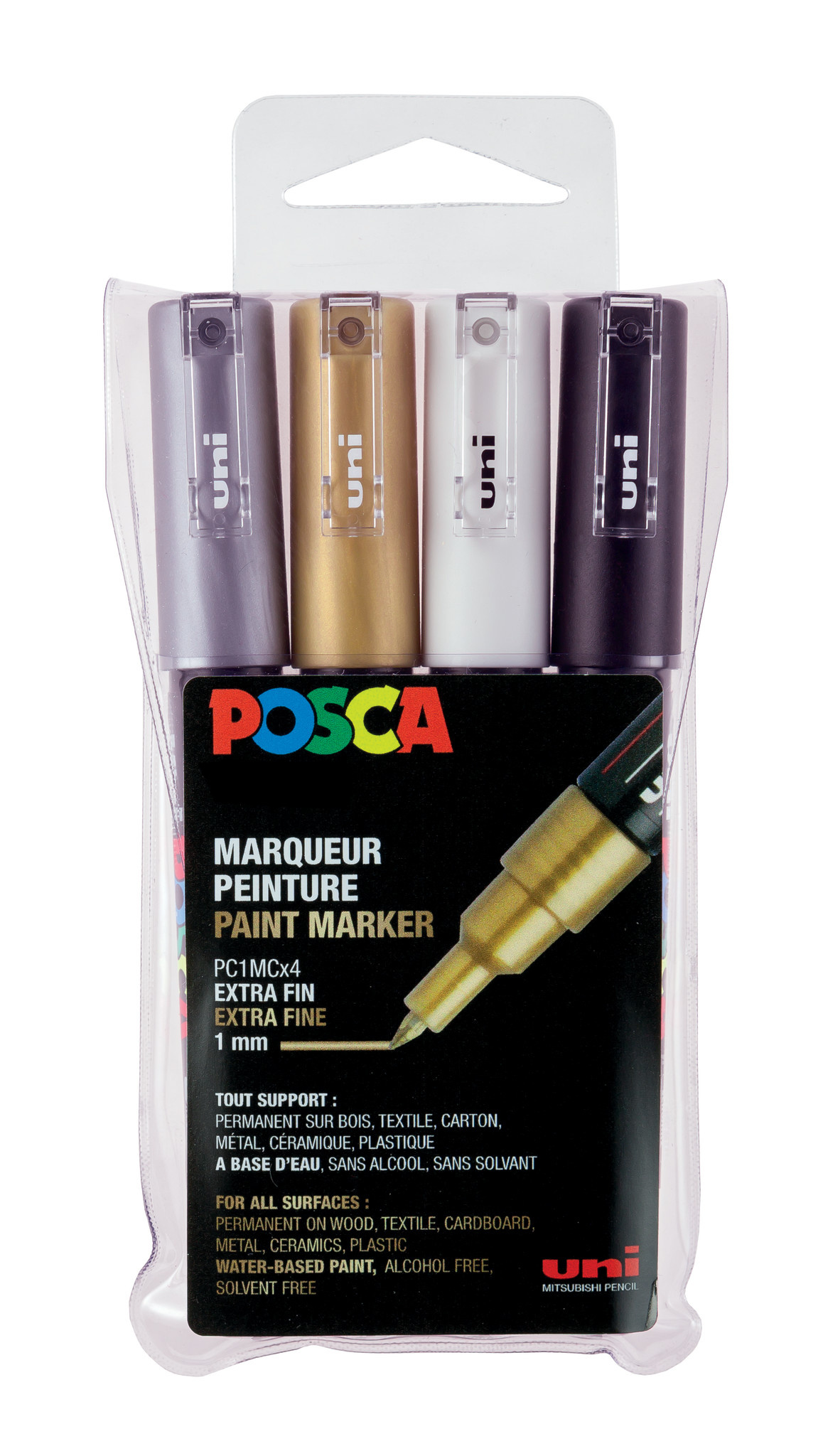 Posca - Marqueur peinture pointe extra fine - argent