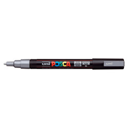 UNI-BALL Posca Marqueur pointe conique fine PC3M Argent