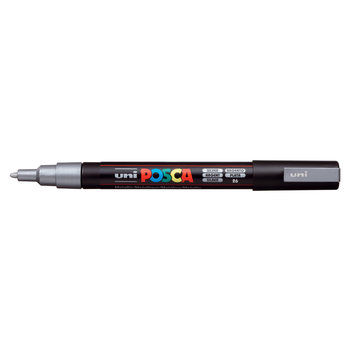 UNI-BALL POSCA MARQUEUR PC-3M Pointe fine Argent