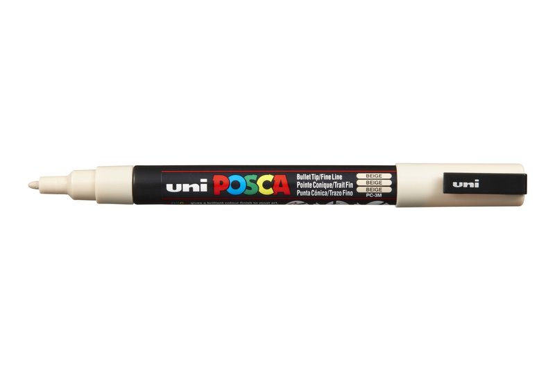 UNI-BALL POSCA MARQUEUR PC-3M Pointe fine Beige