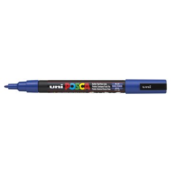 UNI-BALL Posca Marqueur pointe conique fine PC3M Bleu Foncé